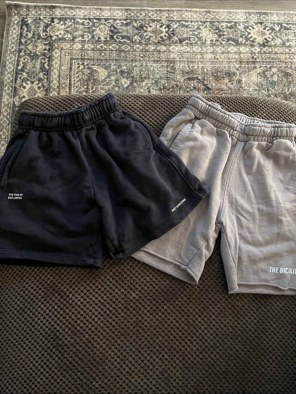 Zara kids Casual Elastic-Waist Shorts - Black & Gray